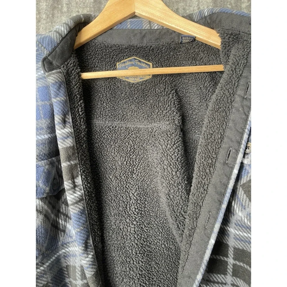Freedom Foundry Sherpa Lined Mens‎ Size Medium Flannel Shirt Jacket